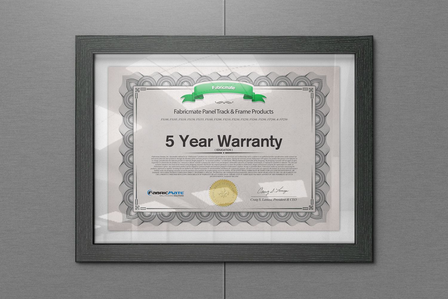 5 year warranty education