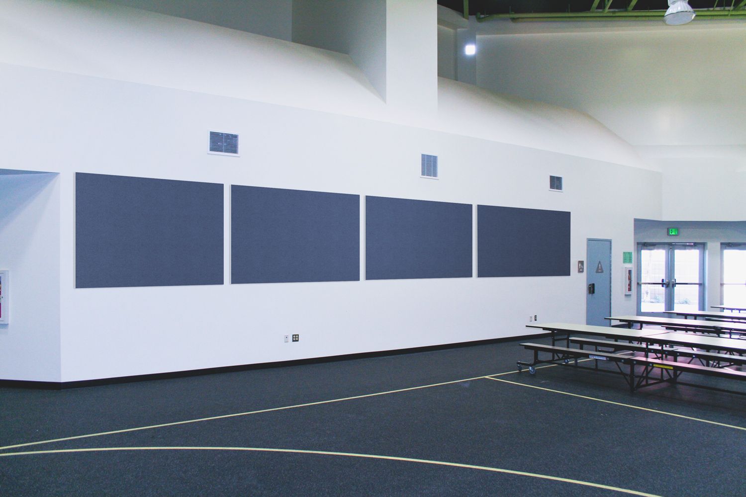 laminated panels in a gym