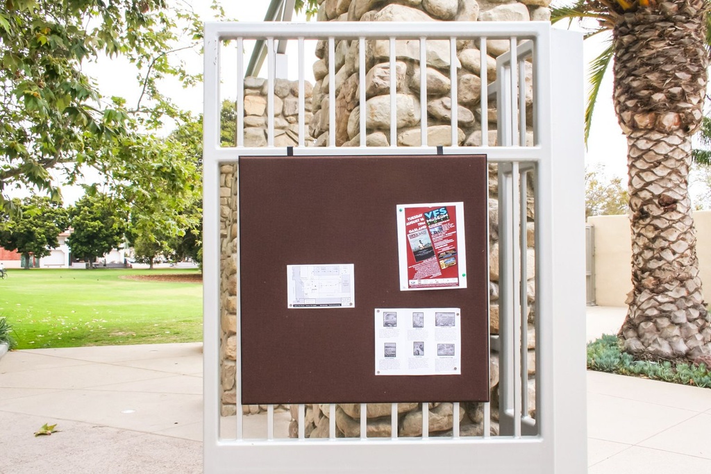 22. Tackable Fabric wrapped Bulletin-Board HungOutside