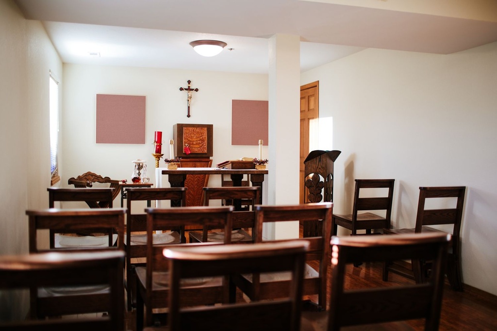3. Small Church Room with Square Laminated Acoustic Panels