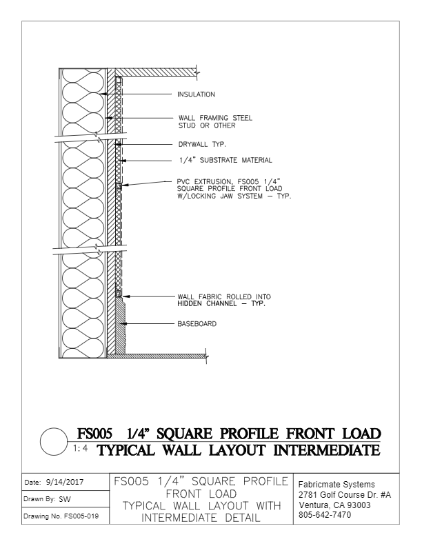 TYPICAL WALL LAYOUT WITH INTERMEDIATE - FS005-019