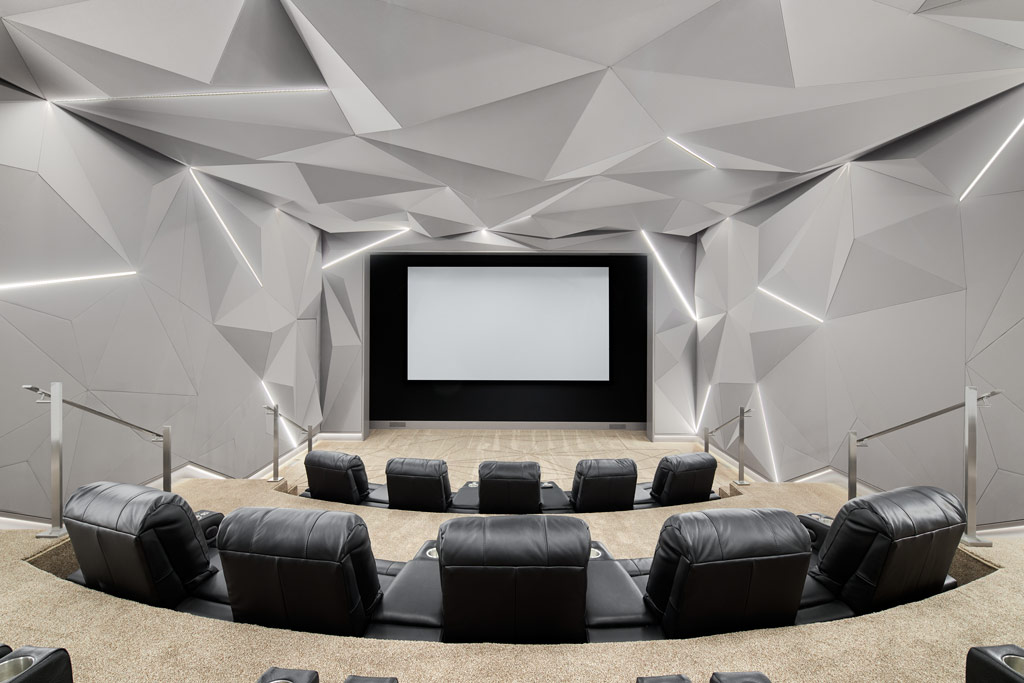 Geometric 3D Design in Home Theater-2