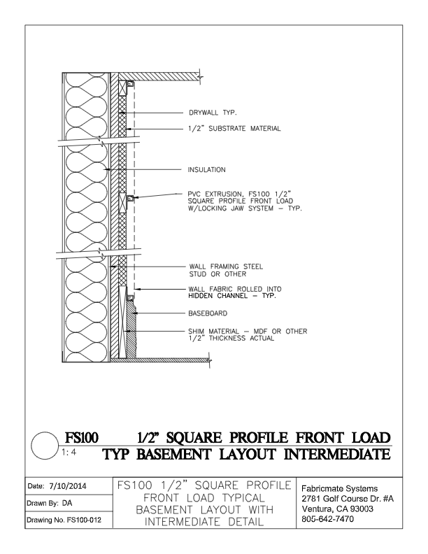 TYPICAL BASEMENT LAYOUT WITH INTERMEDIATE FS100012 Fabricmate