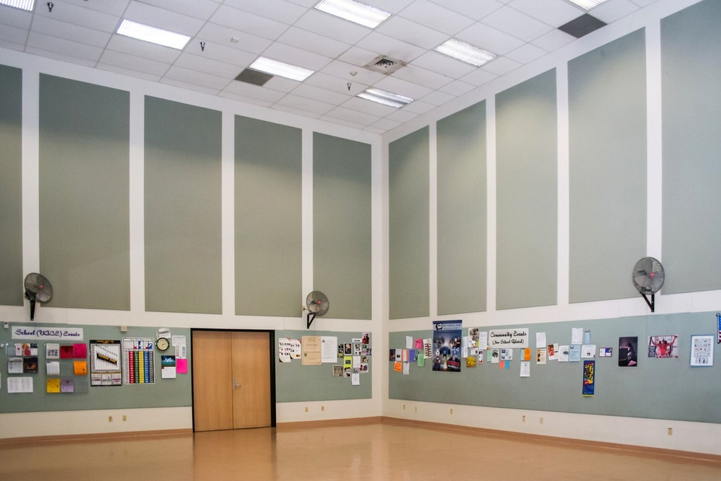 3. Modular Acoustic and Tackable Panel in School Gym
