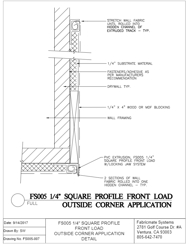 OUTSIDE CORNER WITH TRACK - FS005-007