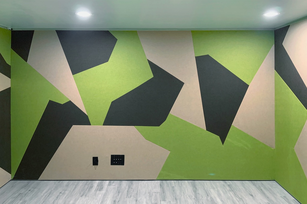 14. Recording Studio with Acoustic Geometric Full-Wall Installation (side3)