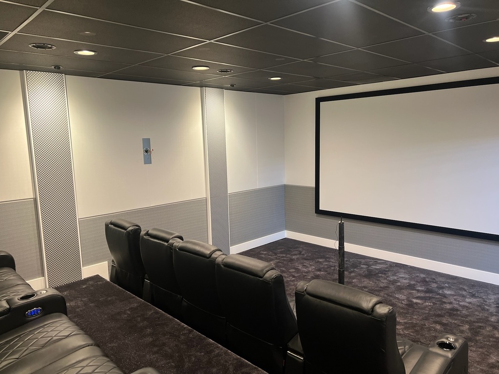 Home Theater with Horizontal Bands